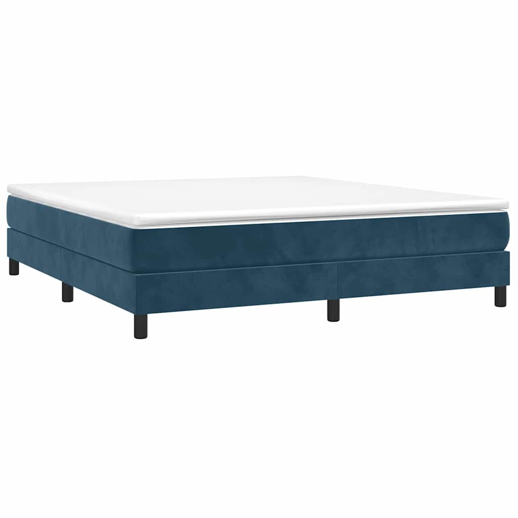 Vidaxl boxspring bed 180x200 cm fluweel donkerblauw