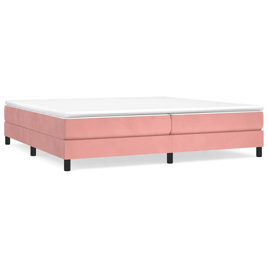 Vidaxl boxspring bed fluweel roze 200x200 cm