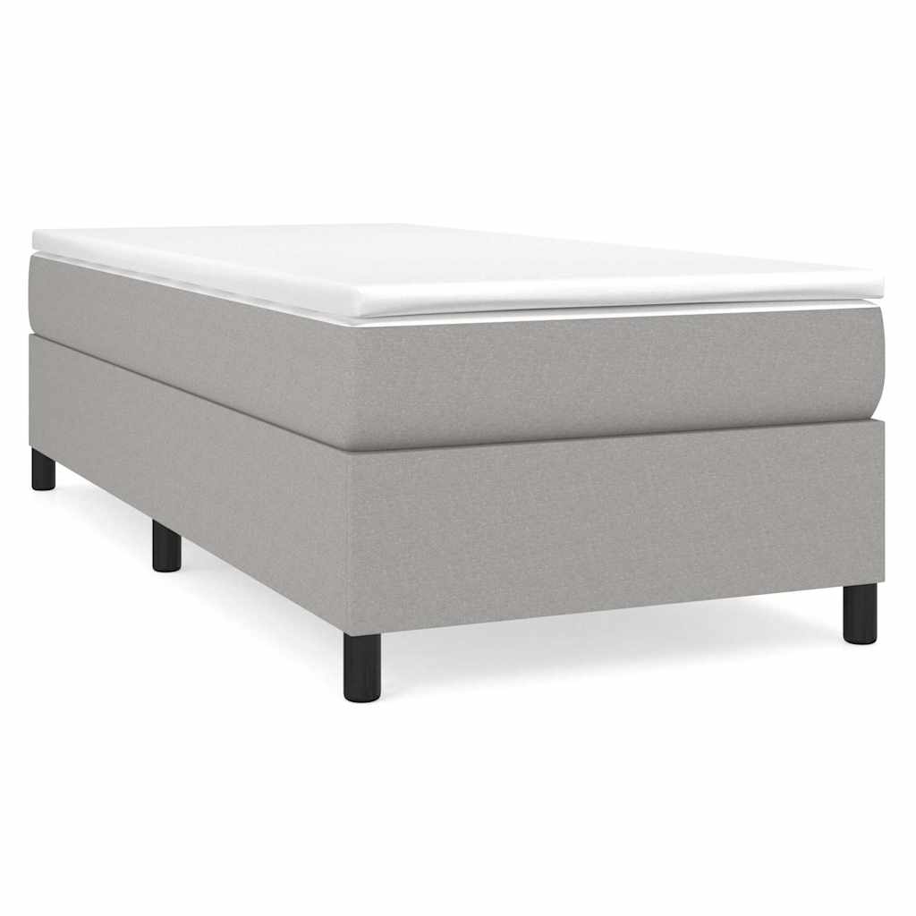 Vidaxl boxspring bed 90x190 cm stof lichtgrijs