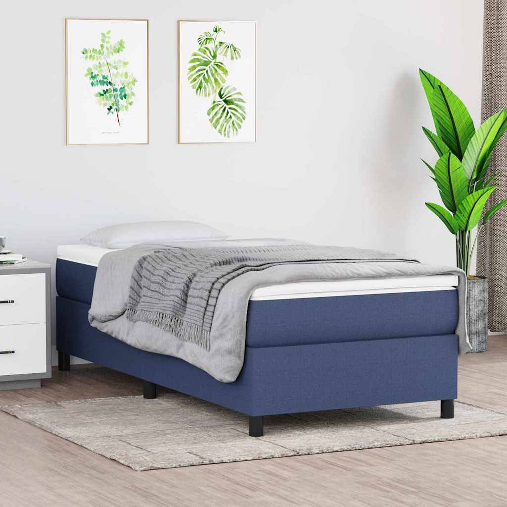Vidaxl boxspring bed 90x190 cm stof blauw