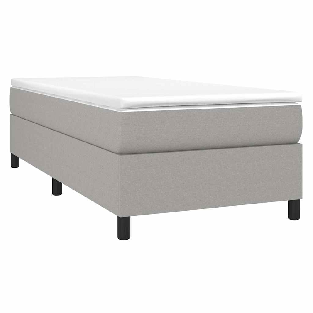 Vidaxl boxspring bed 100x200 cm stof lichtgrijs