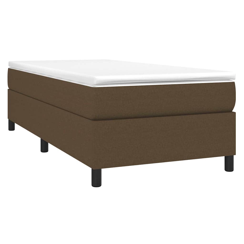 Vidaxl boxspring bed 100x200 cm stof donkerbruin