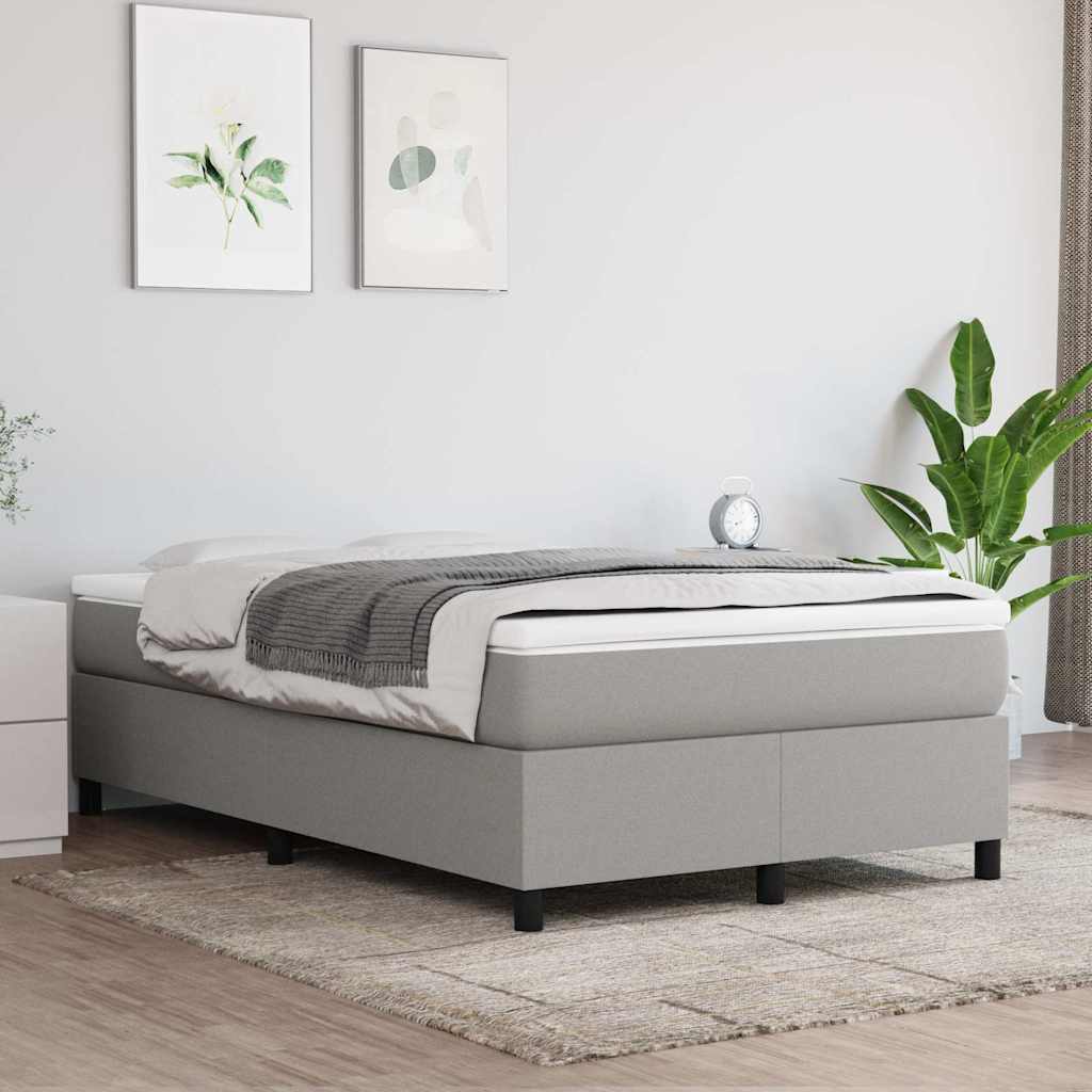 Vidaxl boxspring bed 120x200 cm stof lichtgrijs