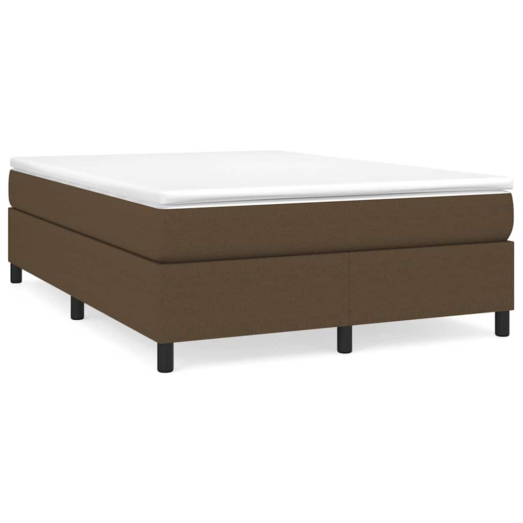 Vidaxl boxspring bed stof donkerbruin 140x190 cm