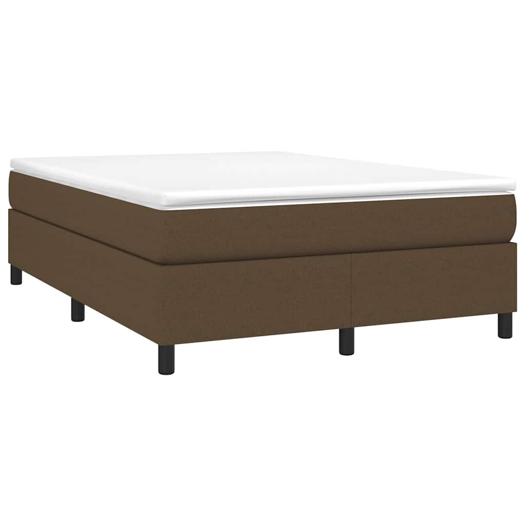 Vidaxl boxspring bed stof donkerbruin 140x190 cm