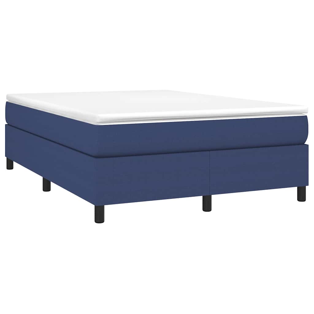 Vidaxl boxspring bed stof blauw 140x200 cm