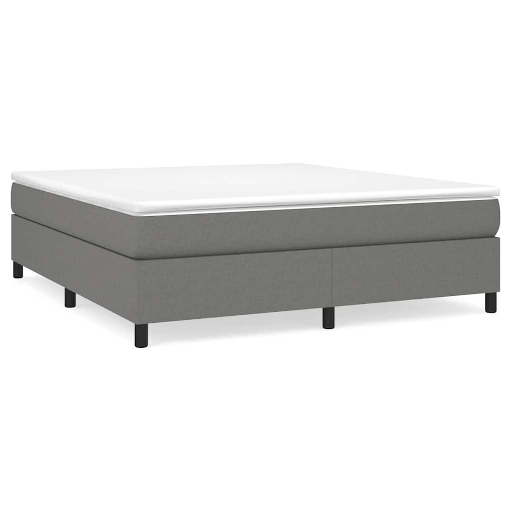 Vidaxl boxspring bed stof donkergrijs 160x200 cm