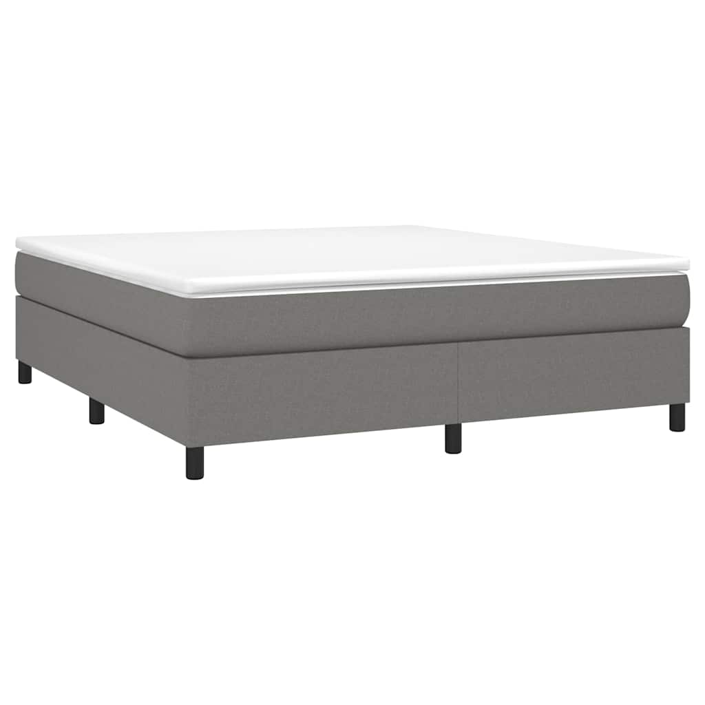 Vidaxl boxspring bed stof donkergrijs 180x200 cm