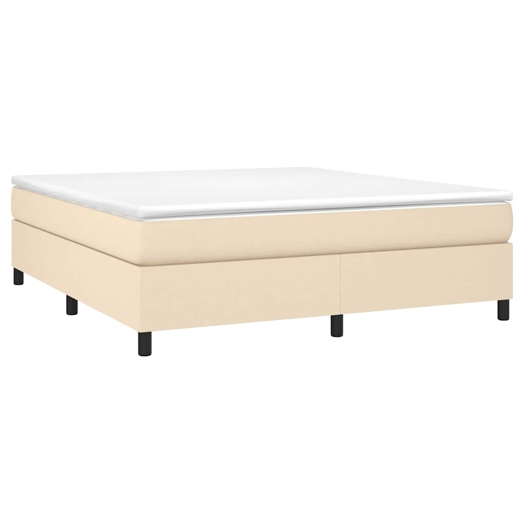 Vidaxl boxspring bed stof crèmekleurig 180x200 cm