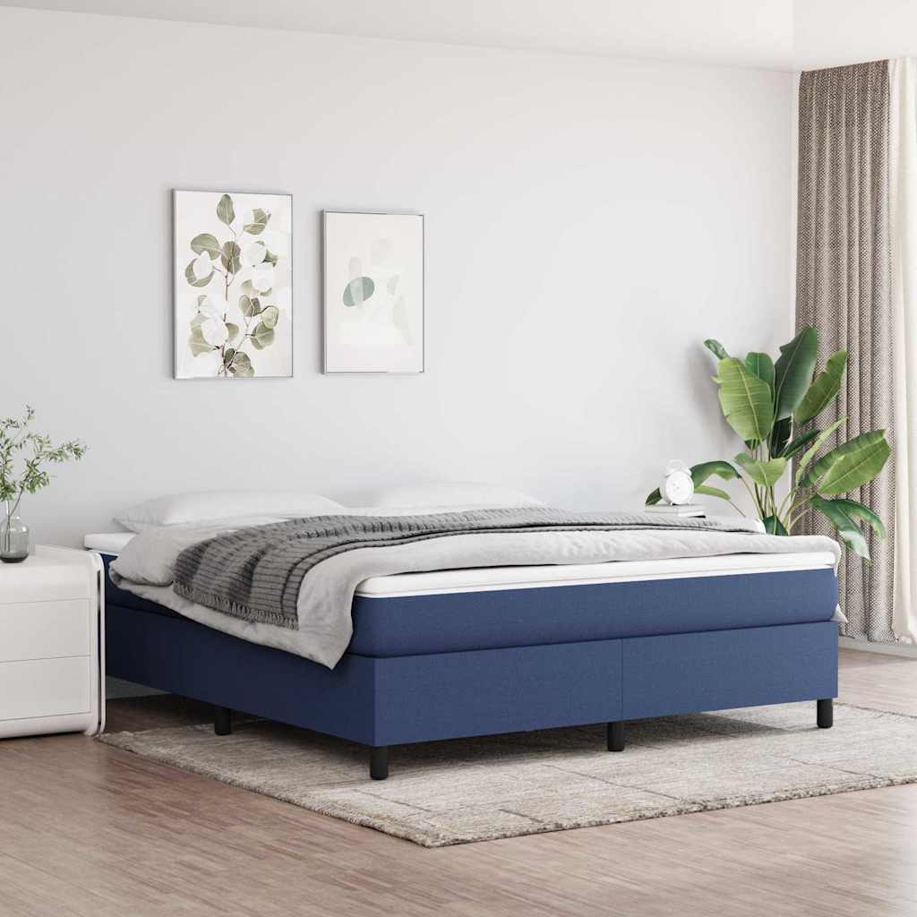 Vidaxl boxspring bed stof blauw 180x200 cm