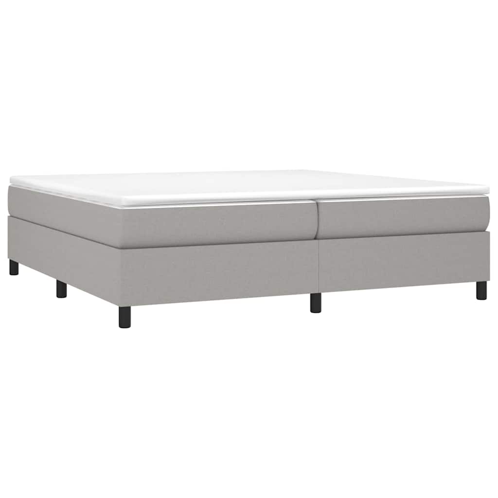 Vidaxl boxspring bed stof lichtgrijs 200x200 cm