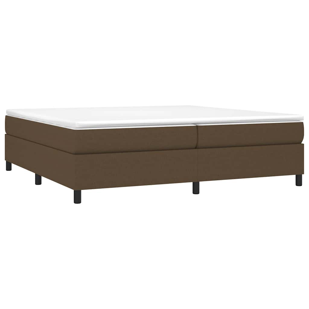 Vidaxl boxspring bed stof donkerbruin 200x200 cm
