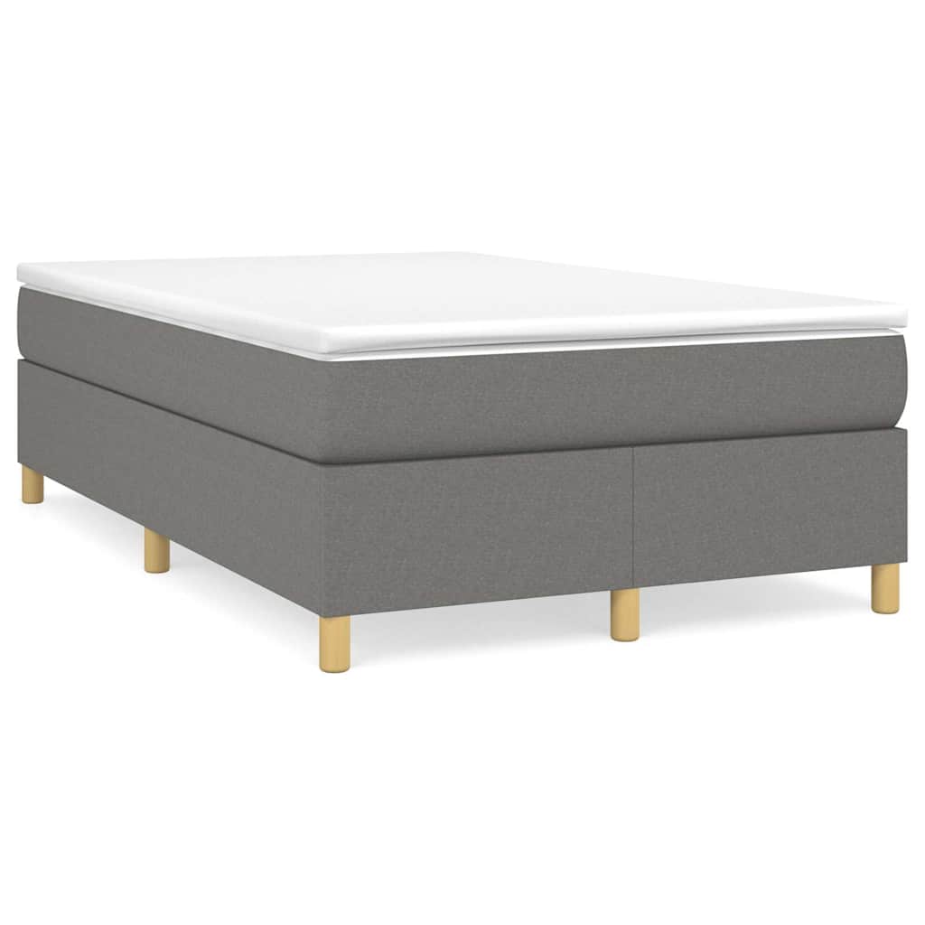 Vidaxl boxspring bed 120x200 cm stof donkergrijs
