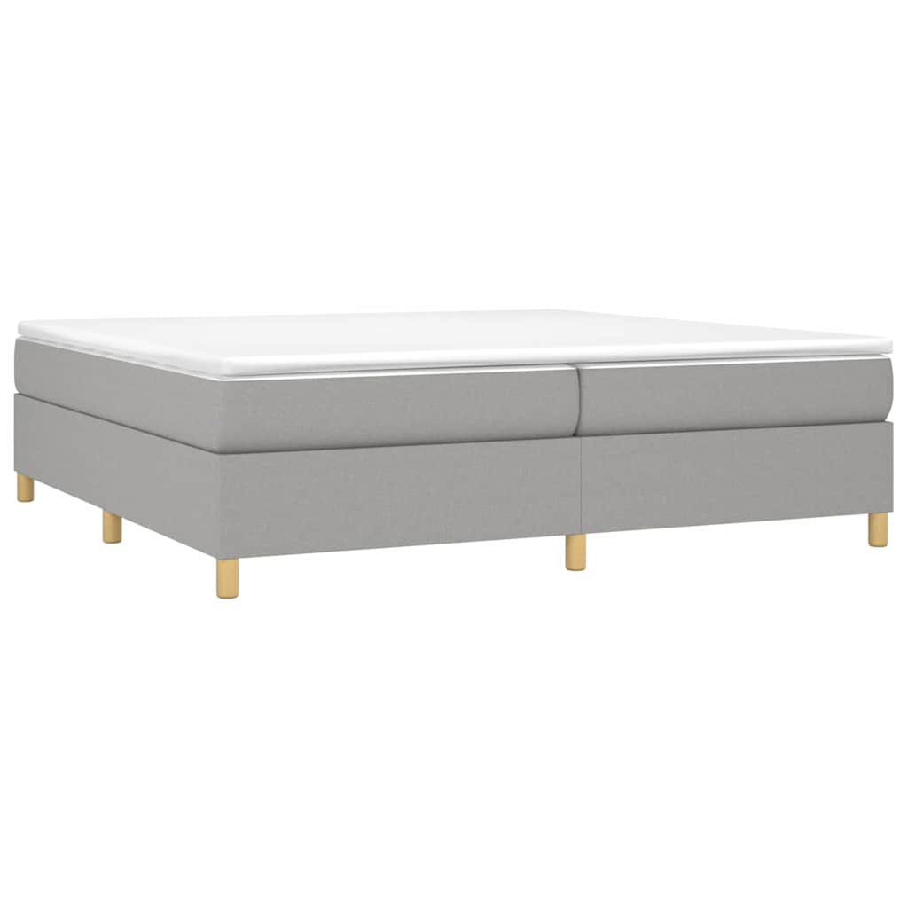 Vidaxl boxspring bed stof lichtgrijs 200x200 cm