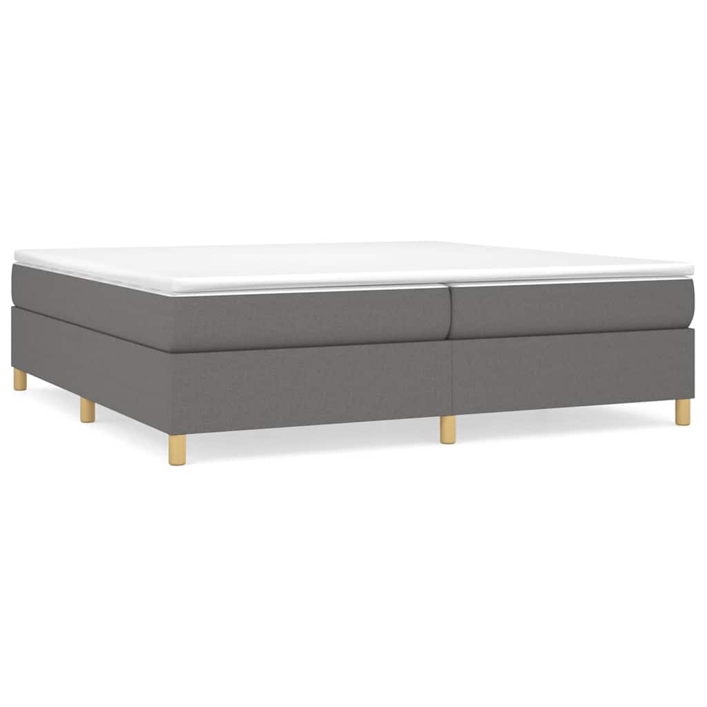 Vidaxl boxspring bed stof donkergrijs 200x200 cm