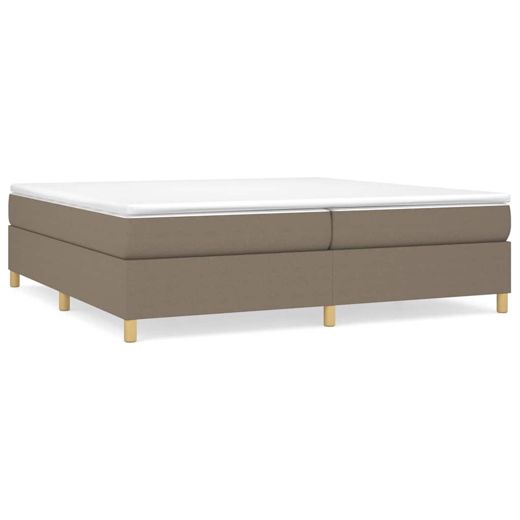 Vidaxl boxspring bed stof taupe 200x200 cm