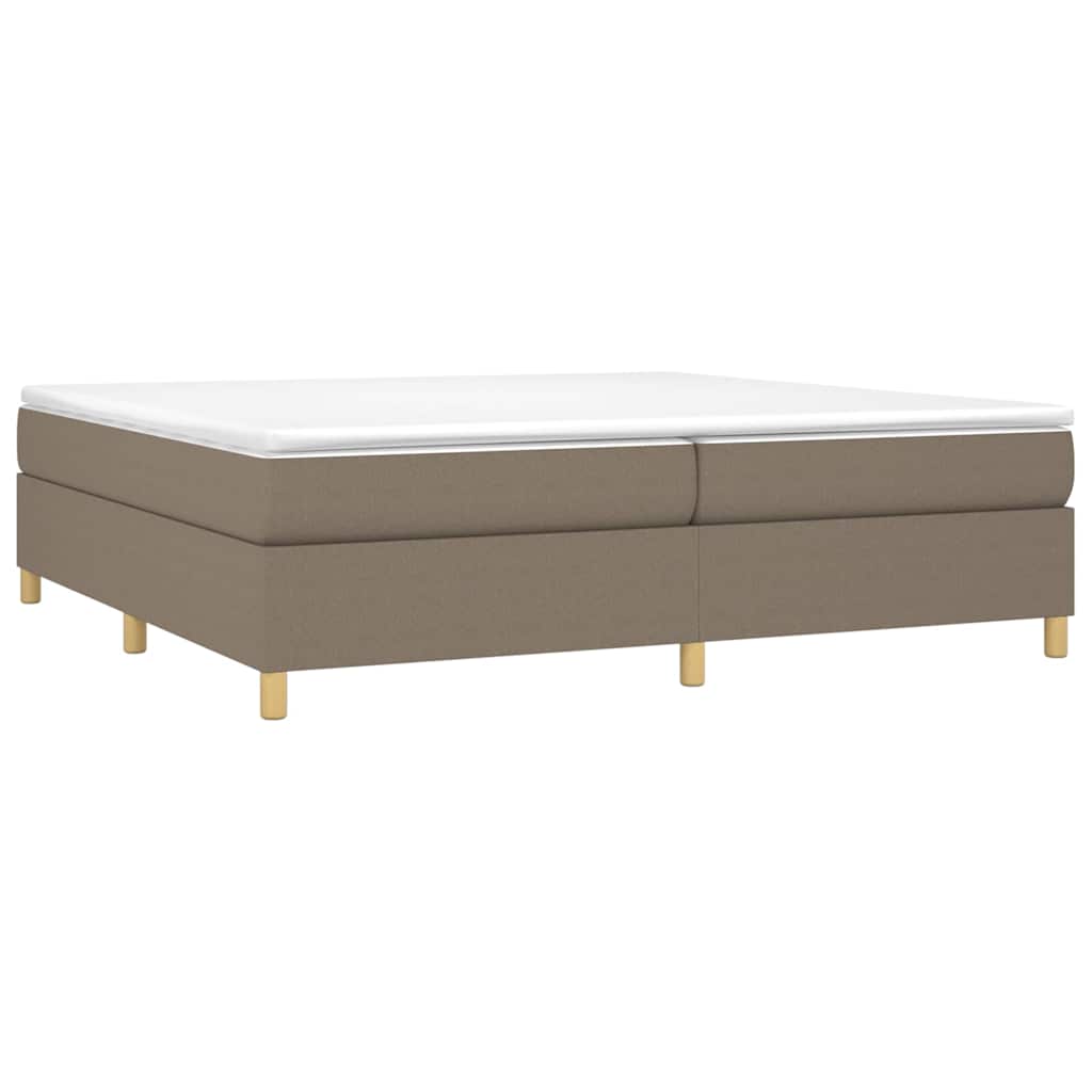 Vidaxl boxspring bed stof taupe 200x200 cm