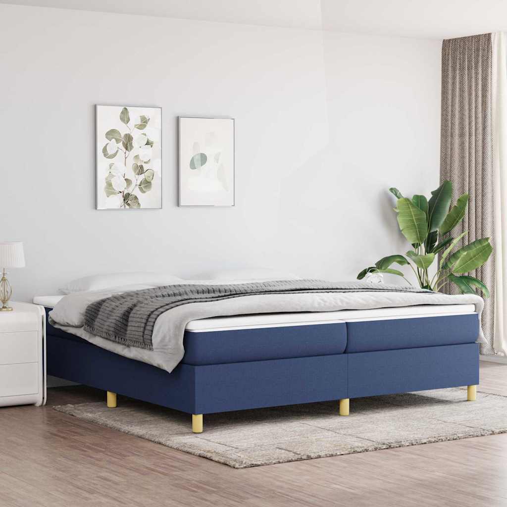 Vidaxl boxspring bed stof blauw 200x200 cm