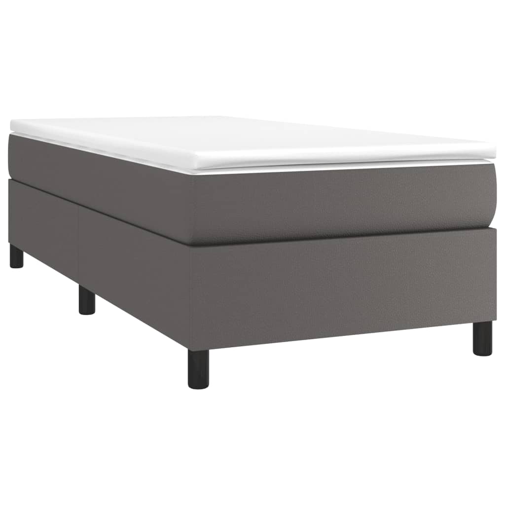 Vidaxl boxspring bed kunstleer grijs 80x200 cm