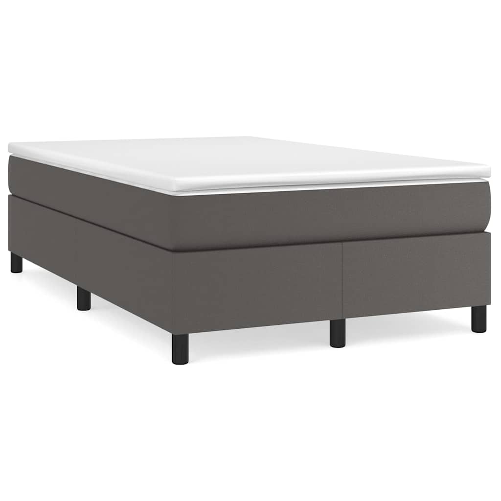 Vidaxl boxspring bed kunstleer grijs 120x200 cm