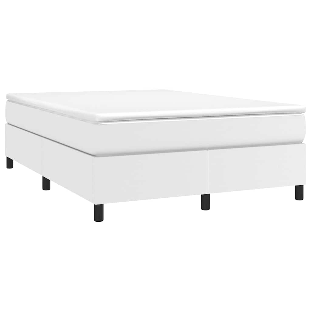 Vidaxl boxspring bed kunstleer wit 140x200 cm
