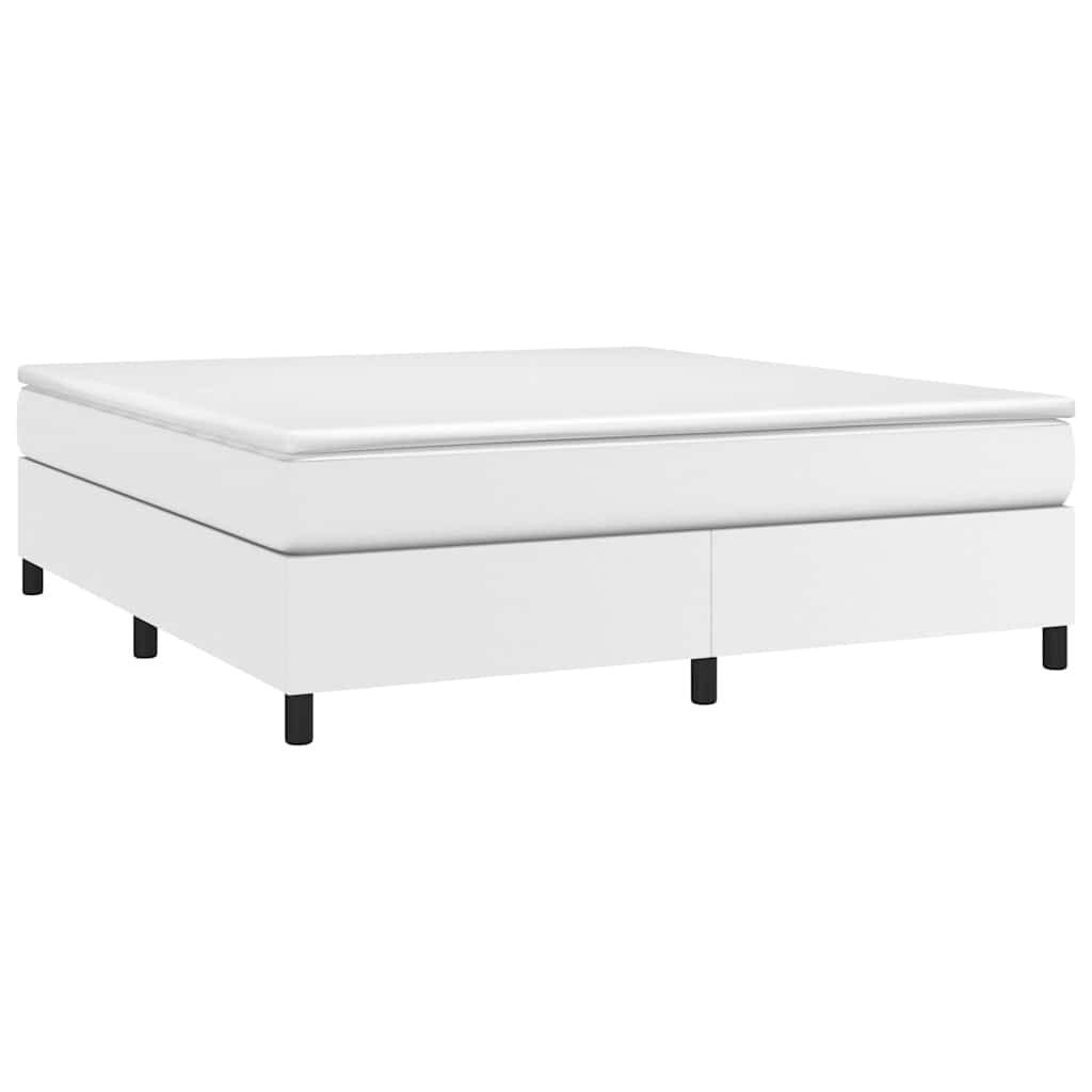 Vidaxl boxspring bed kunstleer wit 160x200 cm