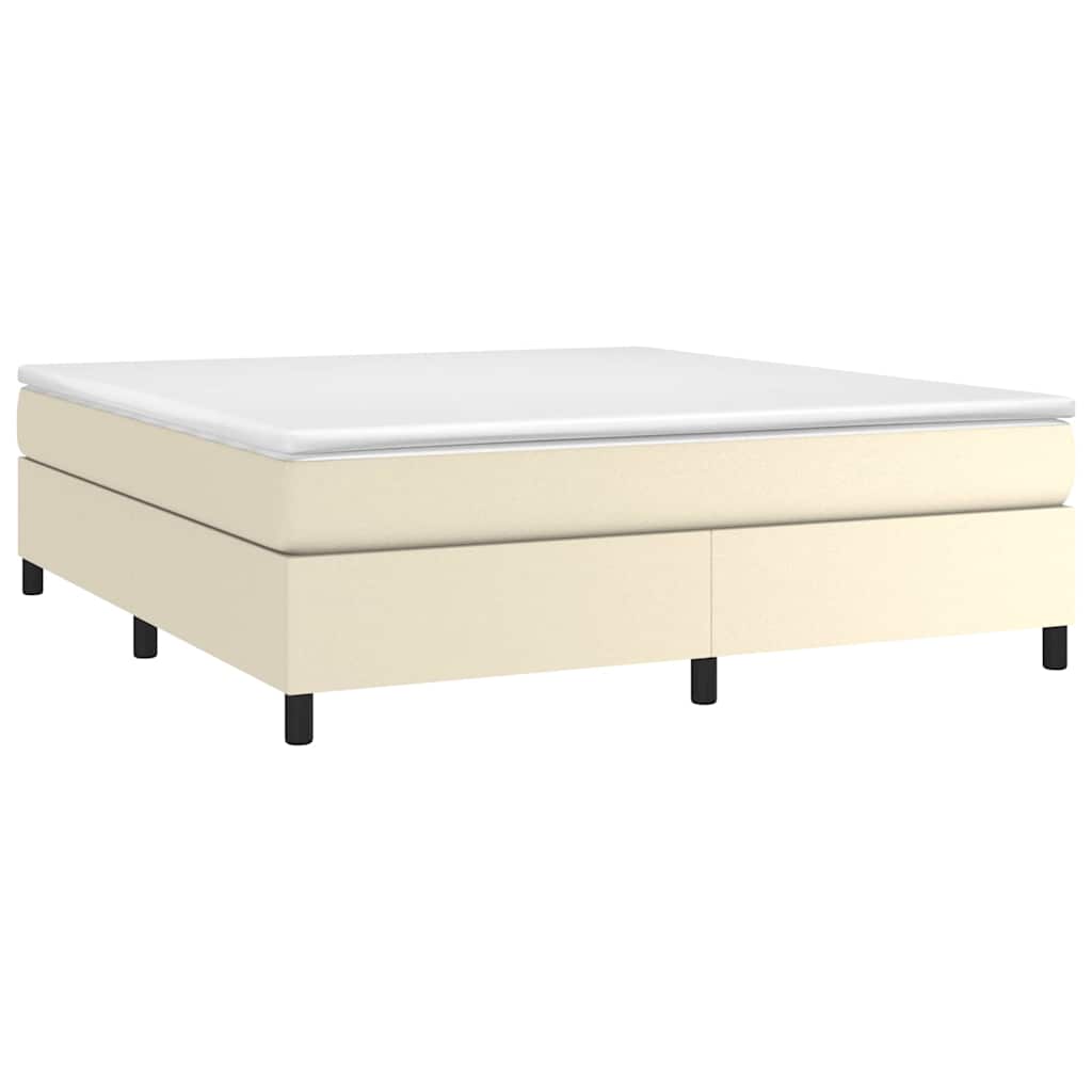 Vidaxl boxspring bed kunstleer crèmekleurig 160x200 cm