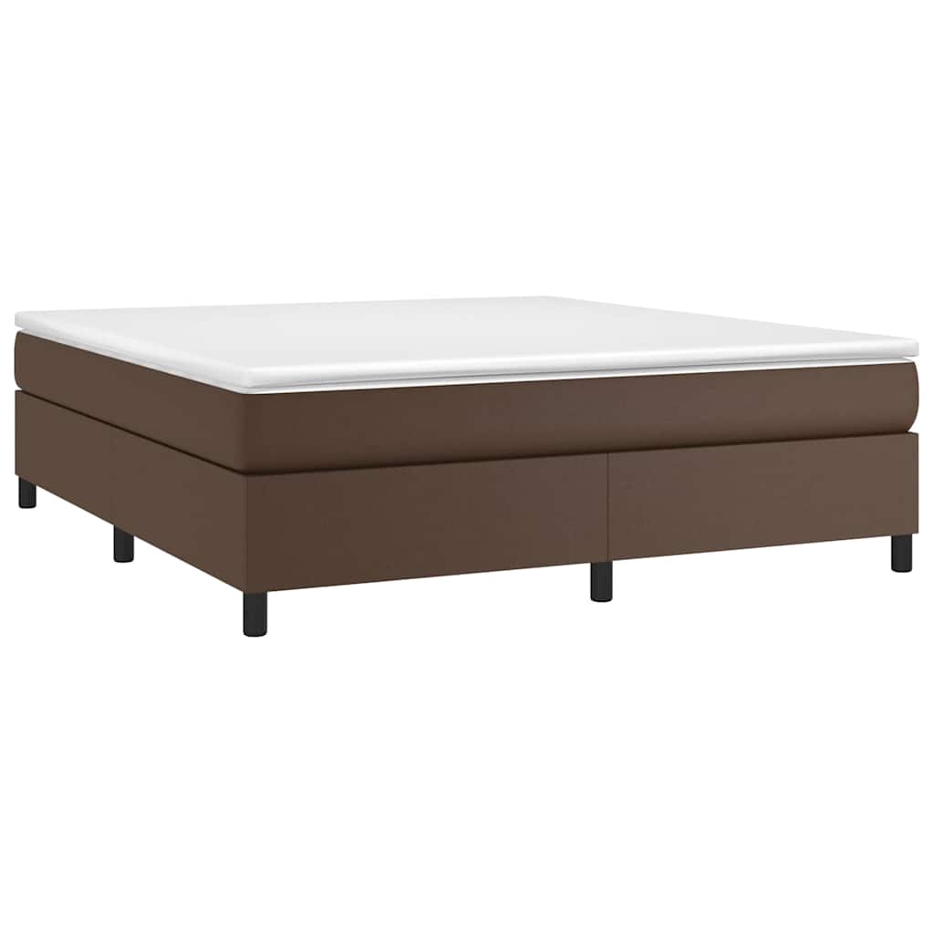 Vidaxl boxspring bed kunstleer bruin 160x200 cm