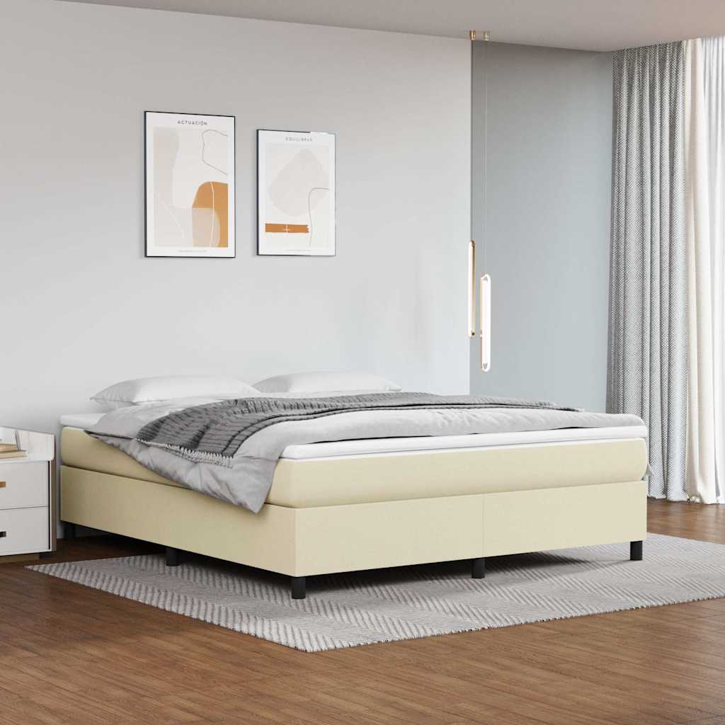 Vidaxl boxspring bed kunstleer crèmekleurig 180x200 cm