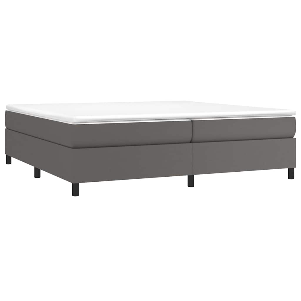 Vidaxl boxspring bed kunstleer grijs 200x200 cm