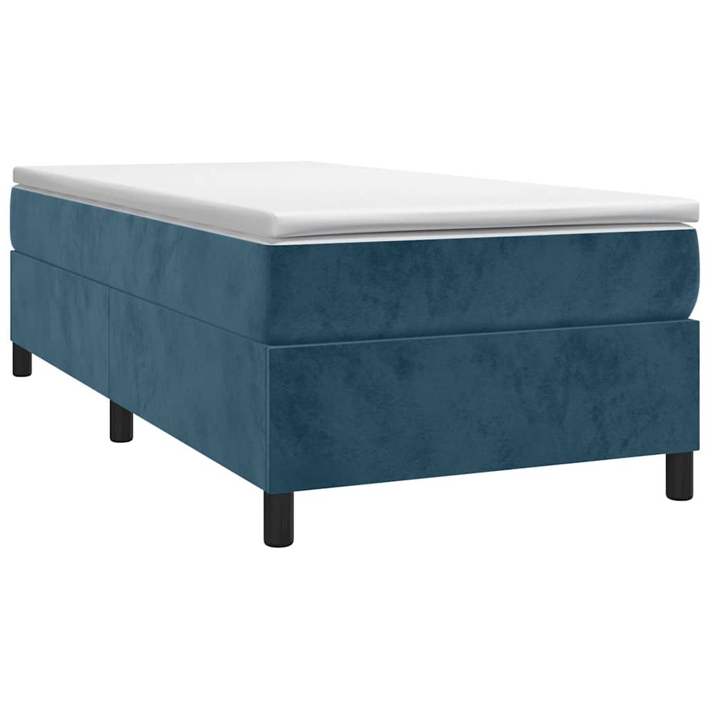 Vidaxl boxspring bed 100x200 cm fluweel donkerblauw