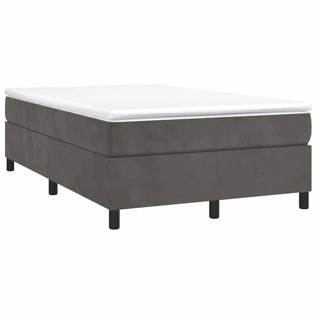 Vidaxl boxspring bed 120x200 cm fluweel donkergrijs