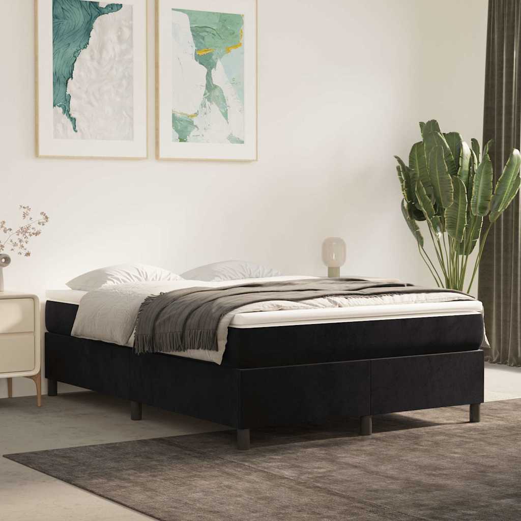 Vidaxl boxspring bed 140x200 cm fluweel zwart