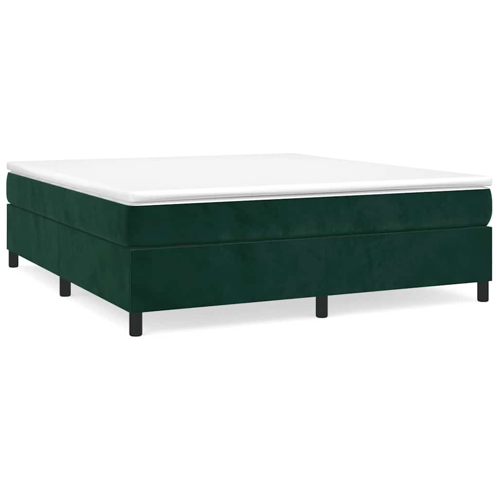 Vidaxl boxspring bed 180x200 cm fluweel donkergroen