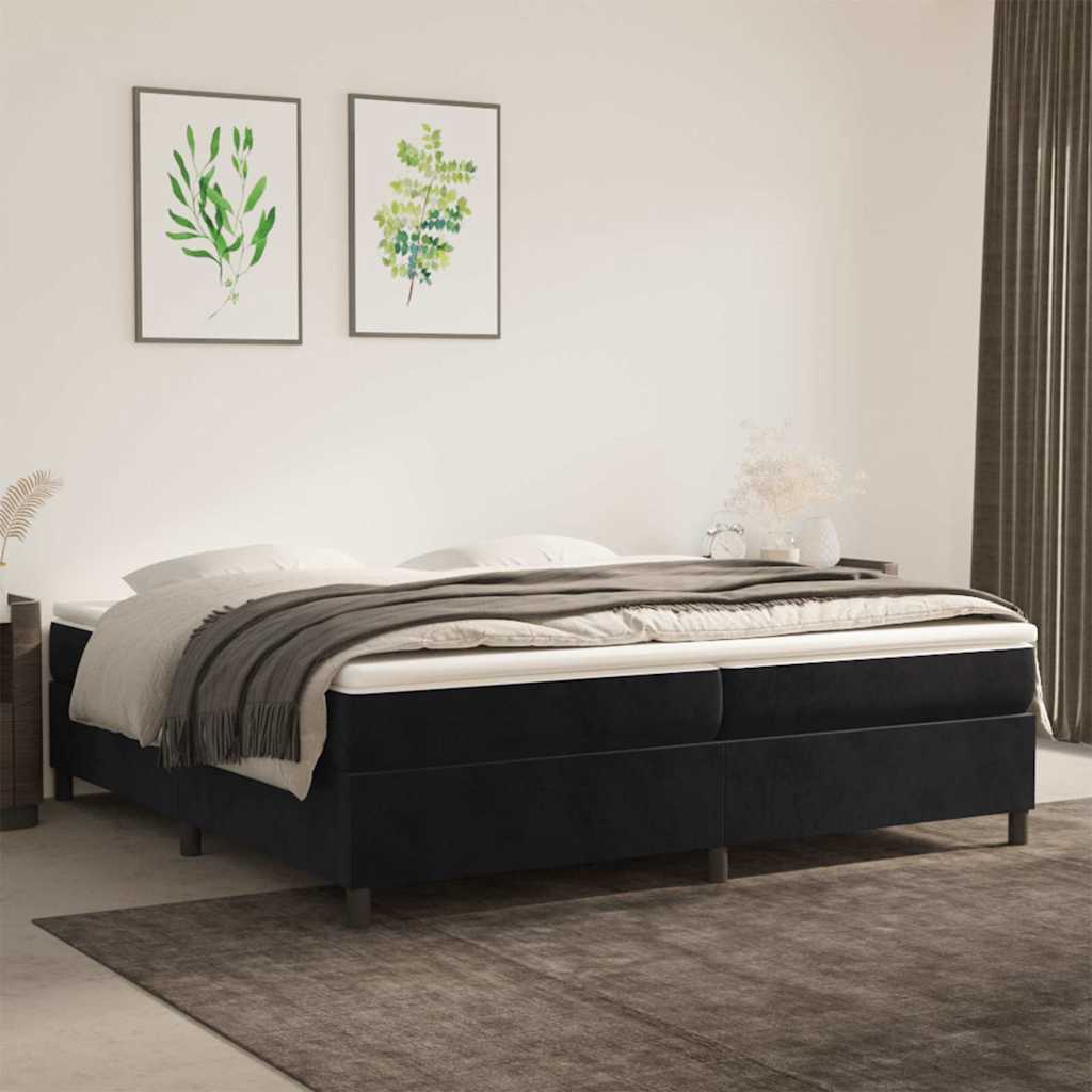 Vidaxl boxspring bed 200x200 cm fluweel zwart