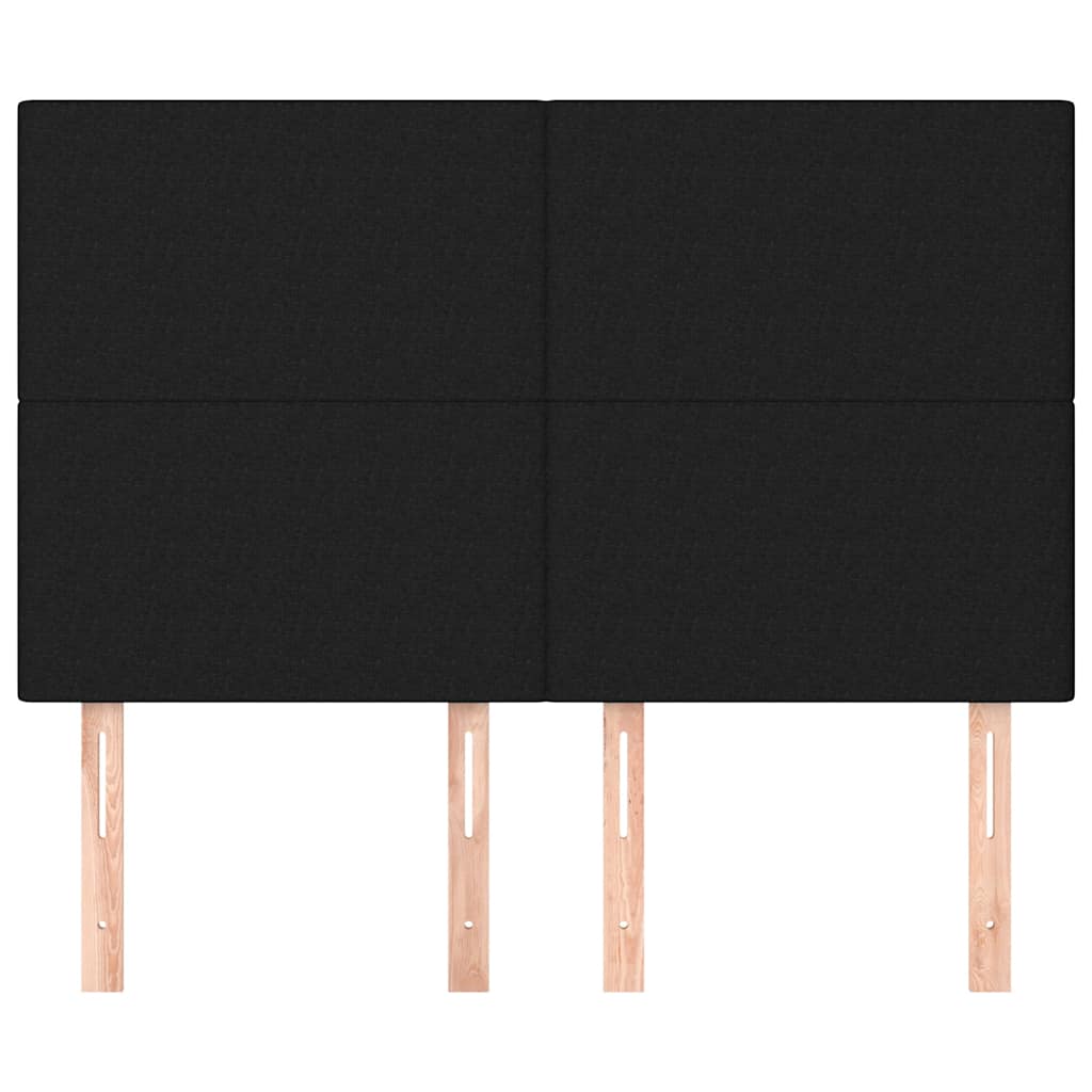 Vidaxl hoofdbord zwart 144x5x118 128 cm stof