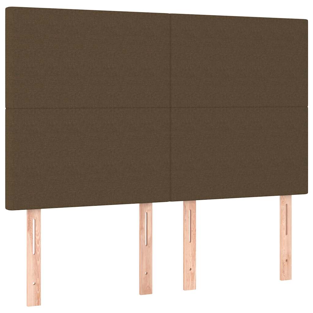 Vidaxl hoofdbord donkerbruin 144x5x118 128 cm stof