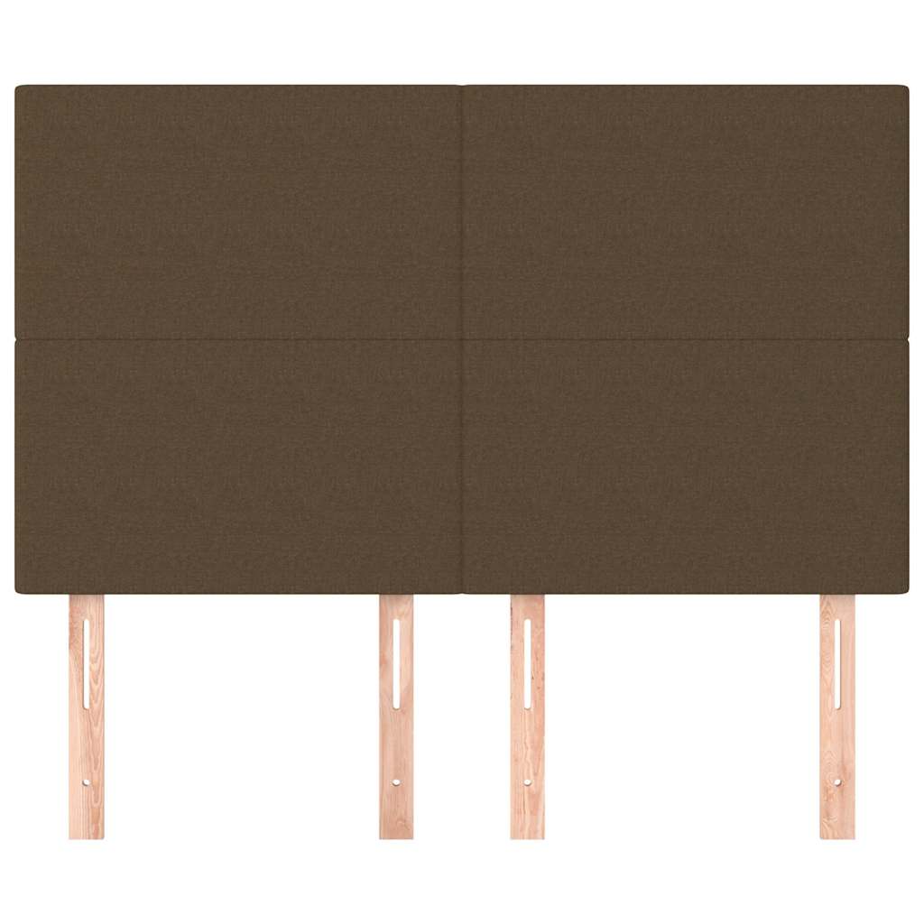 Vidaxl hoofdbord donkerbruin 144x5x118 128 cm stof