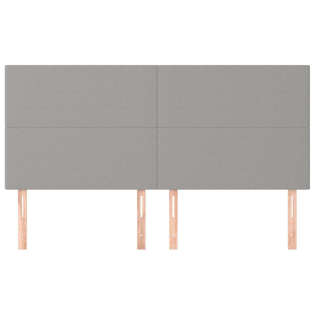 Vidaxl hoofdbord lichtgrijs 160x5x118 128 cm stof