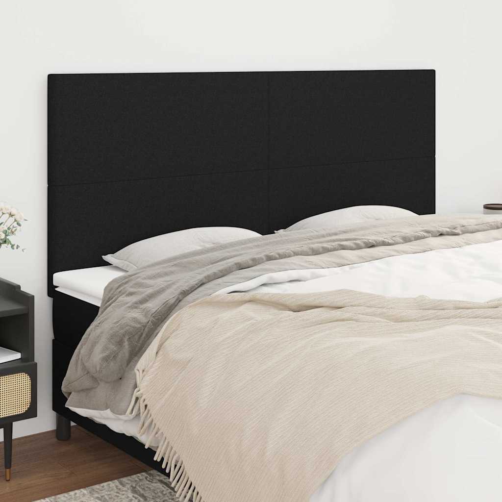 Vidaxl hoofdbord zwart 160x5x118 128 cm stof