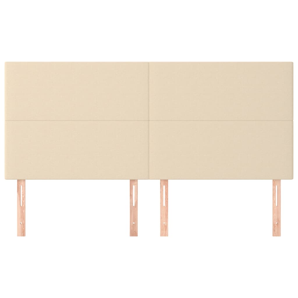 Vidaxl hoofdbord crème 180x5x118 128 cm stof