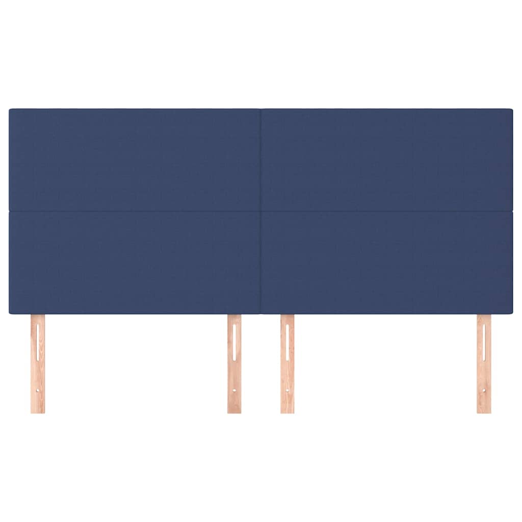 Vidaxl hoofdbord blauw 180x5x118 128 cm stof