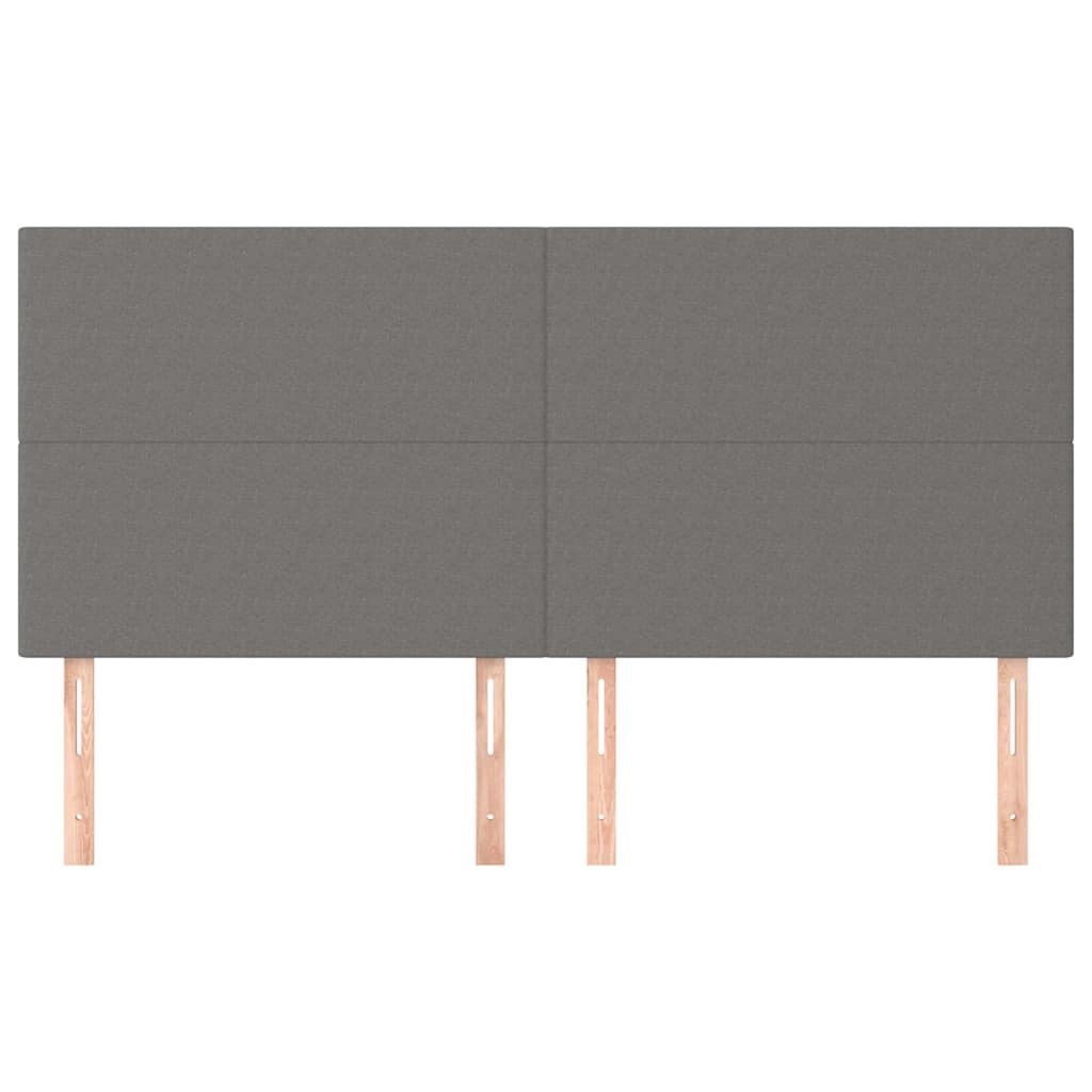 Vidaxl hoofdbord donkergrijs 200x5x118 128 cm stof