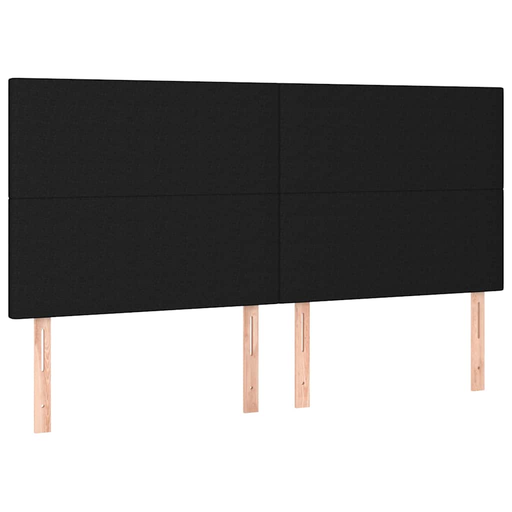 Vidaxl hoofdbord zwart 200x5x118 128 cm stof