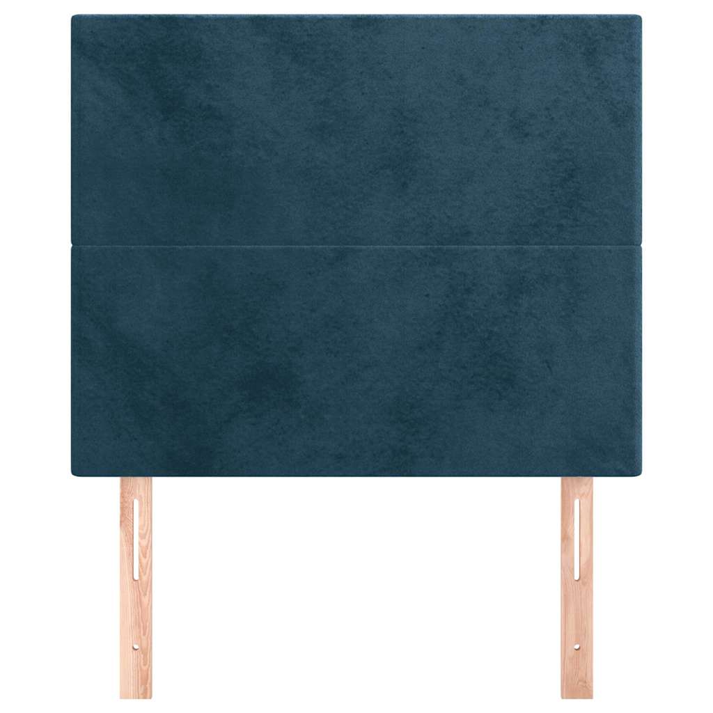 Vidaxl hoofdbord donkerblauw 80x5x118 128 cm fluweel