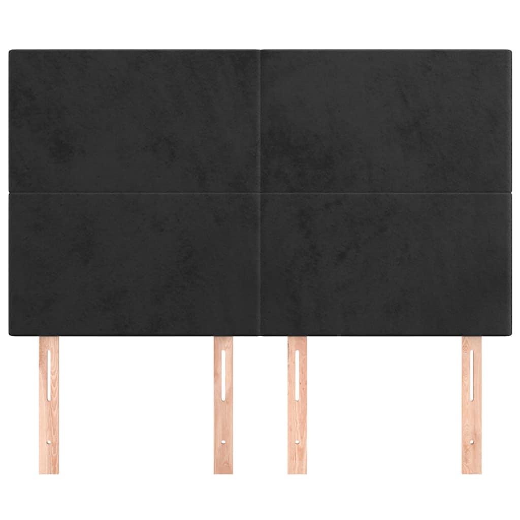 Vidaxl hoofdbord zwart 144x5x118 128 cm fluweel
