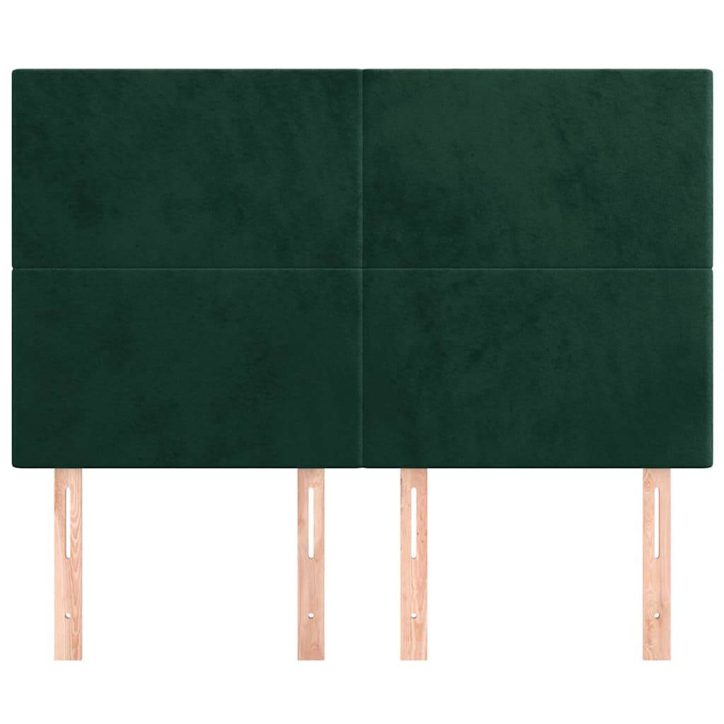 Vidaxl hoofdbord donkergroen 144x5x118 128 cm fluweel