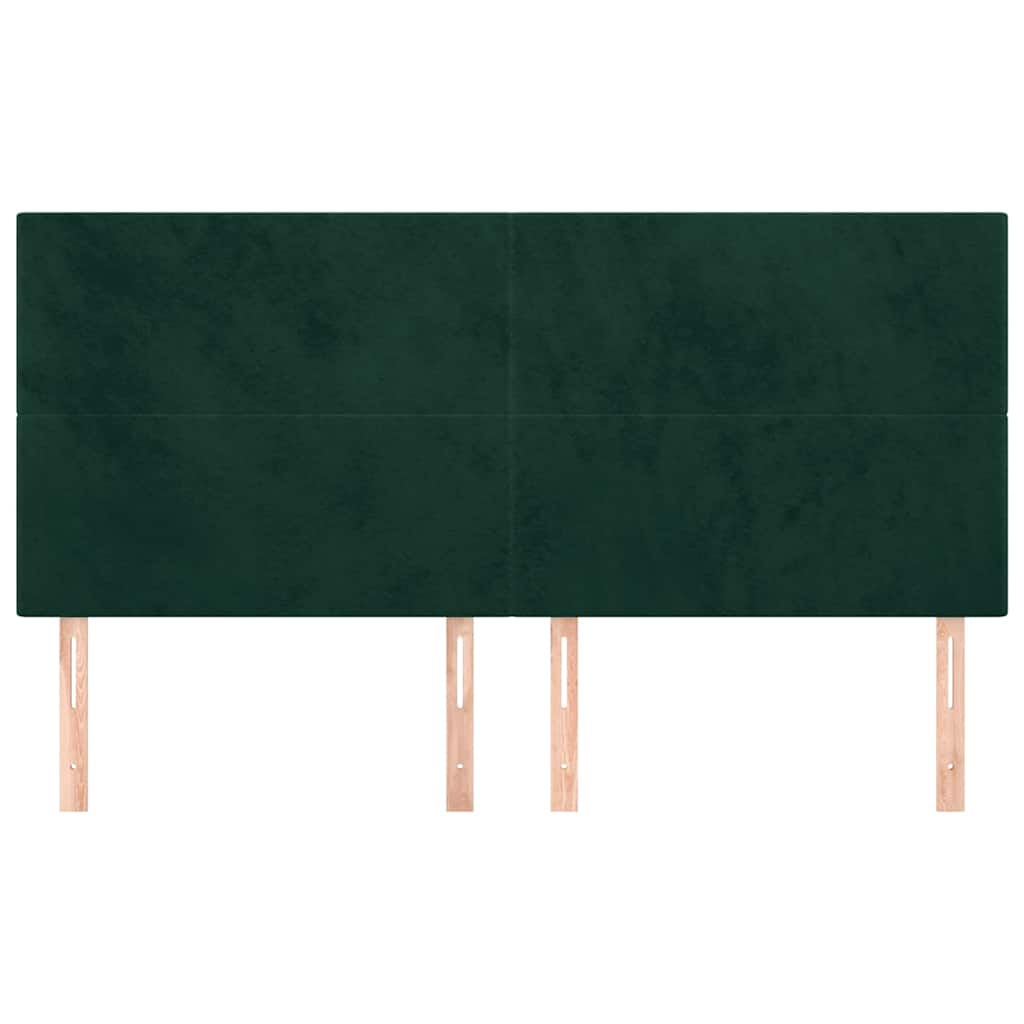 Vidaxl hoofdbord donkergroen 160x5x118 128 cm fluweel