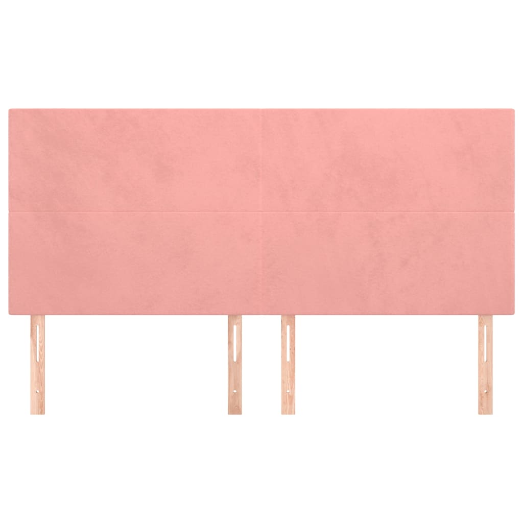 Vidaxl hoofdbord roze 160x5x118 128 cm fluweel