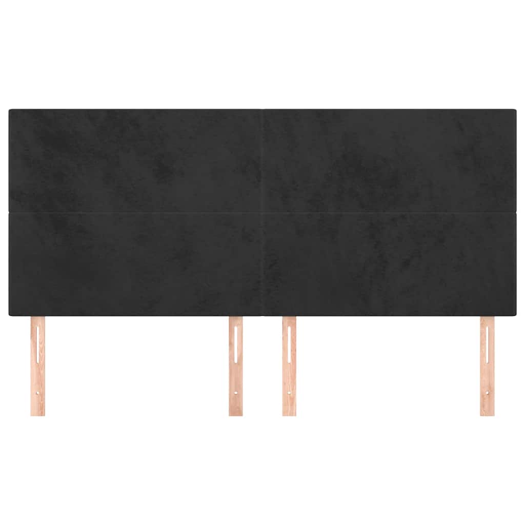 Vidaxl hoofdbord zwart 180x5x118 128 cm fluweel